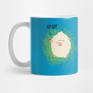 hip hip says jumping sheep Mug